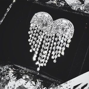 HeartThrob! Heart shaped Fringed Brooch